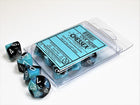 Gamers Guild AZ Chessex CHX26246 - Chessex Set of Ten D10 Gemini Black Shell / White Chessex