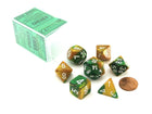Gamers Guild AZ Chessex CHX26425 CHESSEX GOLD / GREEN 7 DIE GEMINI Chessex