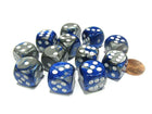 Gamers Guild AZ Chessex CHX26623 - Chessex 16mm Blue / Steel Gemini Chessex