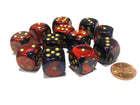 Gamers Guild AZ Chessex CHX26626 - Chessex 16mm Purple / Red Gemini Chessex