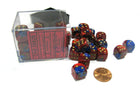 Gamers Guild AZ Chessex CHX26829 - Chessex 12mm Blue Red/Gold Gemini Chessex