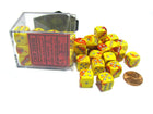 Gamers Guild AZ Chessex CHX26850 - Chessex 12mm Red Yellow / Silver Gemini Chessex