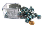 Gamers Guild AZ Chessex CHX26856 - Chessex 12mm Steel Teal / White Gemini Chessex