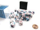 Gamers Guild AZ Chessex CHX26857 -  Chessex  12mm Astral Blue White/Red Gemini Chessex