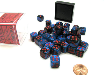 Gamers Guild AZ Chessex CHX26858 - Chessex 12mm Black Starlight/Red Gemini Chessex