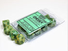 Gamers Guild AZ Chessex CHX27209 - Chessex Set of Ten D10 Marble Green / Dark Green Chessex