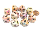 Gamers Guild AZ Chessex CHX27242 - Chessex Set of Ten d10 Festive Circus / Black Chessex