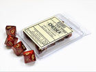 Gamers Guild AZ Chessex CHX27304 - Chessex Set of Ten D10 Glitter Ruby / Gold Chessex