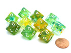 Gamers Guild AZ Chessex CHX27355 - Chessex Set of Ten d10 Nebula Spring / White Chessex