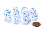 Gamers Guild AZ Chessex CHX27381 - Chessex Set of Ten d10 Borealis Icicle / Light Blue Chessex