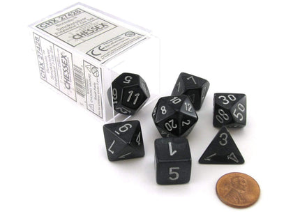 Gamers Guild AZ Chessex CHX27428 - Chessex 7 Die Set Smoke / Silver Borealis Discontinue