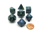 Gamers Guild AZ Chessex CHX27445 - Chessex 7 Die Set Green / Silver Festive Chessex