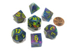 Gamers Guild AZ Chessex CHX27449 - Chessex 7 Die Set Rio / Yellow Festive Chessex