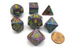 Gamers Guild AZ Chessex CHX27450 -  Chessex 7 Die Set Festive Mosaic/Yellow Chessex