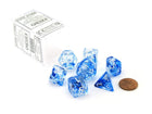 Gamers Guild AZ Chessex CHX27466 - Chessex 7 Die Set Dark Blue/White Nebula Chessex