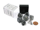 Gamers Guild AZ Chessex CHX27578 - Chessex 7 Die Set Borealis Lt Smoke Silver Luminary Chessex