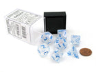 Gamers Guild AZ Chessex CHX27581 - Chessex 7 Die Set Borealis Icicle Lt Blue Luminary Chessex