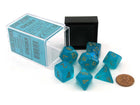 Gamers Guild AZ Chessex CHX27585 - Chessex 7 Die Set Borealis Teal Gold Luminary Chessex