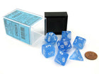 Gamers Guild AZ Chessex CHX27586 - Chessex 7 Die Set Borealis Sky Blue White Luminary Chessex