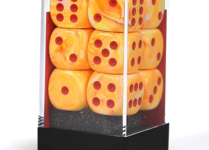 Gamers Guild AZ Chessex CHX27653 - Chessex 16mm Festive Sunburst / Red Chessex