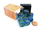 Gamers Guild AZ Chessex CHX27756 - Chessex 16mm Nebula Oceanic Gold Luminary Chessex