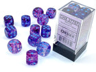 Gamers Guild AZ Chessex CHX27757 - Chessex 16mm Set of 12 D6 Nebula Nocturnal/Blue Chessex