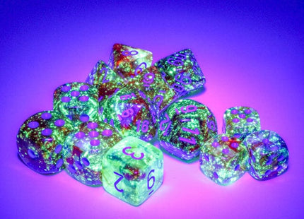 Gamers Guild AZ Chessex CHX27759 - Chessex 16mm Set of 12 D6 Nebula Primary/Blue Chessex