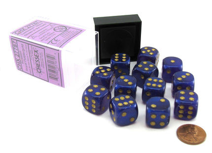 Gamers Guild AZ Chessex CHX27777 - Chessex 16mm Borealis Purple White Luminary Chessex