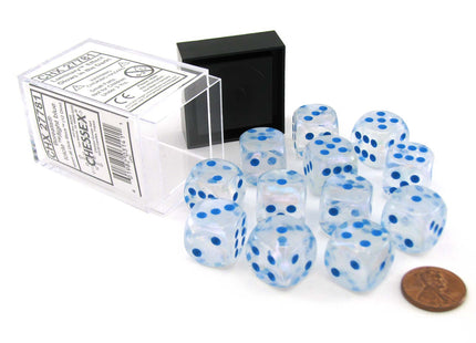 Gamers Guild AZ Chessex CHX27781 - Chessex 16mm D6 Borealis Icicle Lt Blue Luminary Chessex
