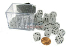 Gamers Guild AZ Chessex CHX27801 - Chessex 12mm Clear/Black Frosted Chessex