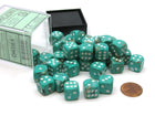 Gamers Guild AZ Chessex CHX27803 - Chessex 12mm Marble Oxi-Copper/White Chessex