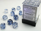 Gamers Guild AZ Chessex CHX27808 -  Chessex 12mm D6 Black/White Nebula Chessex