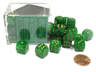 Gamers Guild AZ Chessex CHX27835 -  Chessex 12mm D6 Green/Gold Vortex Chessex