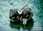Gamers Guild AZ Chessex CHX54504 -  Stud Earrings Scarab® Jade Mini-Poly d20 Pair Chessex