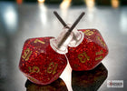 Gamers Guild AZ Chessex CHX54508 - Stud Earrings Glitter Ruby Mini-Poly d20 Pair Chessex