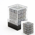 Gamers Guild AZ Chessex CHXLE415 -  Chessex 12mm D6 Smoke/White Frosted Chessex