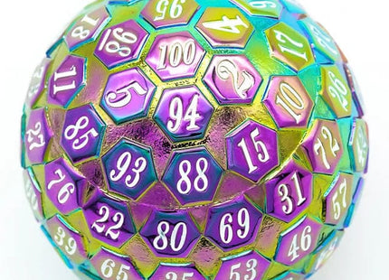 Gamers Guild AZ Chinese Dice Metal D100 - Rainbow Alibaba