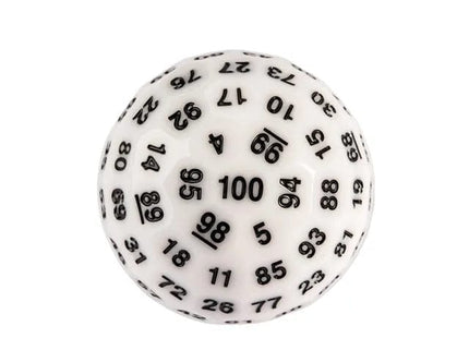 Gamers Guild AZ Chinese Dice Plastic D100 - White & Black Alibaba