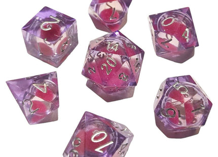 Gamers Guild AZ Chronicle RPG Accessories 7 Dice Set: Sparkle Liquid Core - Magenta ACD Distribution