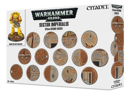 Gamers Guild AZ Citadel Citadel: Basing - Warhammer 40K Sector Imperialis 32mm Round Bases Games-Workshop Direct
