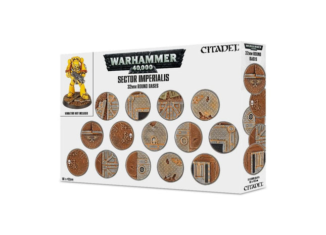 Gamers Guild AZ Citadel Citadel: Basing - Warhammer 40K Sector Imperialis 32mm Round Bases Games-Workshop Direct