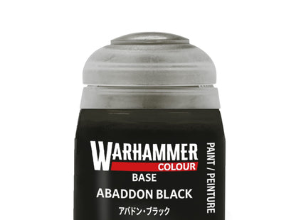 Gamers Guild AZ Citadel Warhammer Colour Paint: Base - Abaddon Black (12ml) Games-Workshop