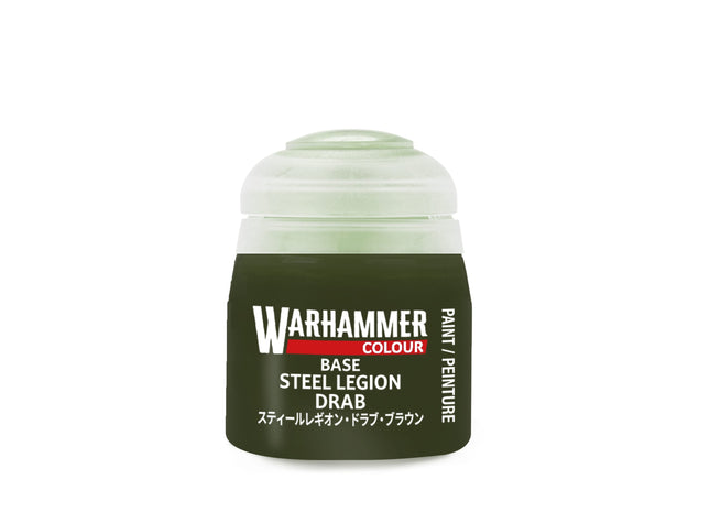 Gamers Guild AZ Citadel Warhammer Colour Paint: Base - Steel Legion Drab (12ml) Games-Workshop