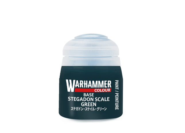 Gamers Guild AZ Citadel Warhammer Colour Paint: Base - Stegadon Scale Green (12ml) Games-Workshop