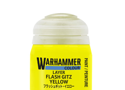 Gamers Guild AZ Citadel Warhammer Colour Paint: Layer - Flash Gitz Yellow (12ml) Games-Workshop