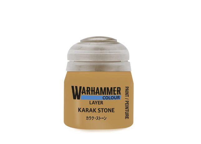 Gamers Guild AZ Citadel Warhammer Colour Paint: Layer - Karak Stone (12ml) Games-Workshop