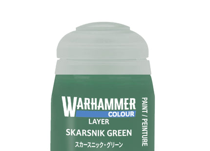 Gamers Guild AZ Citadel Warhammer Colour Paint: Layer - Skarsnik Green (12ml) Games-Workshop