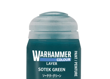 Gamers Guild AZ Citadel Warhammer Colour Paint: Layer - Sotek Green (12ml) Games-Workshop
