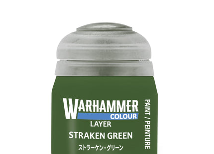 Gamers Guild AZ Citadel Warhammer Colour Paint: Layer - Straken Green (12ml) Games-Workshop