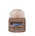 Gamers Guild AZ Citadel Warhammer Colour Paint: Layer - Sycorax Bronze (12ml) Games-Workshop